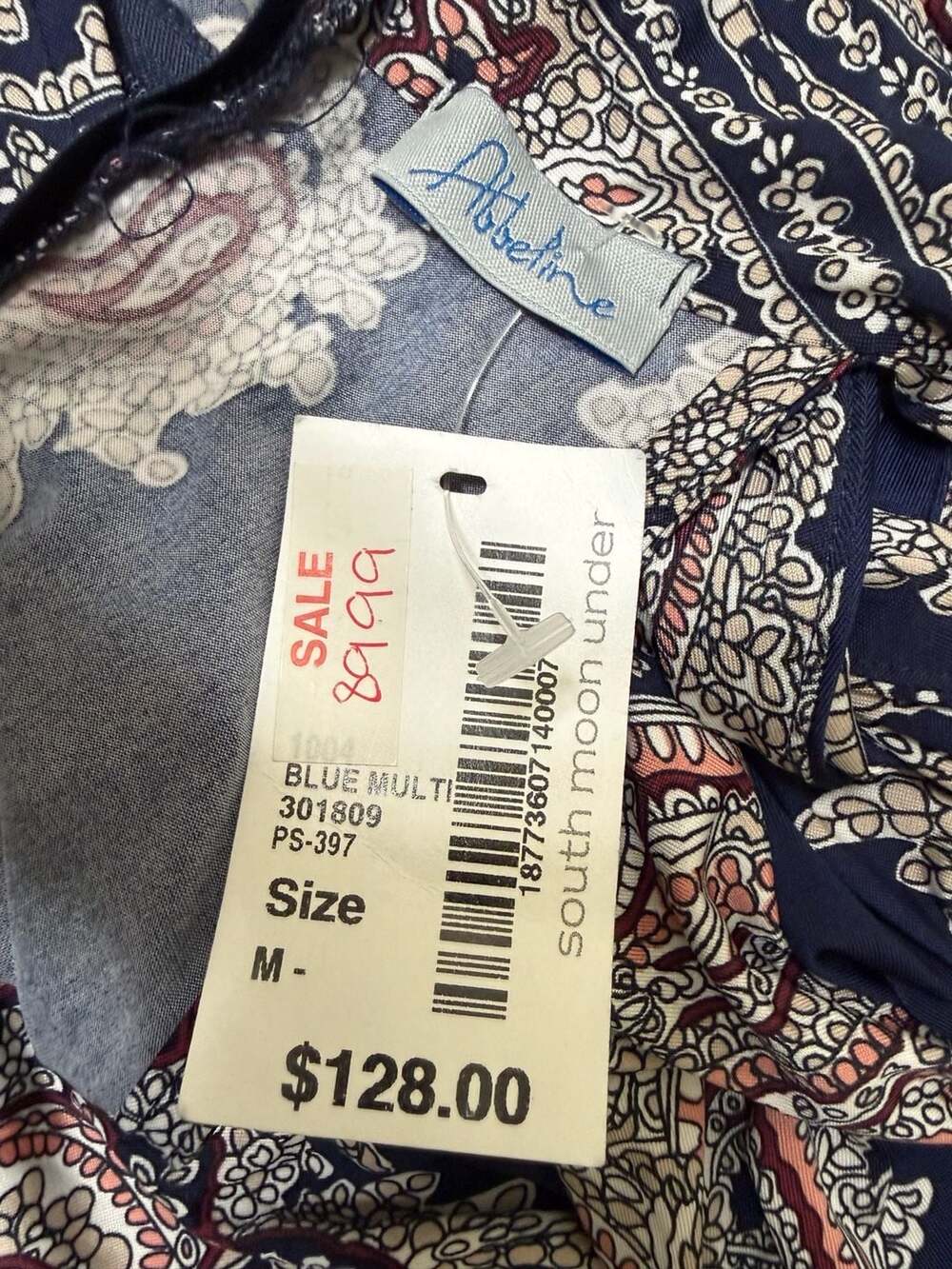 South Moon Under Abbetine Blue Multi Paisley Halter Maxi Dress